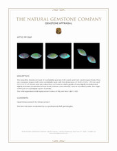 1.21 Ct.Tw.Total Carat Weight Cabochon Opal Pair from Australia Appraisal