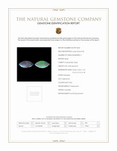 1.21 Ct.Tw.Total Carat Weight Multi Color Cabochon Opal Pair from Australia Scan Report