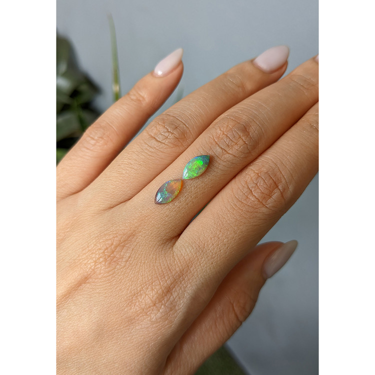 1.21 Ct.Tw. Cabochon Opal Pair from Australia