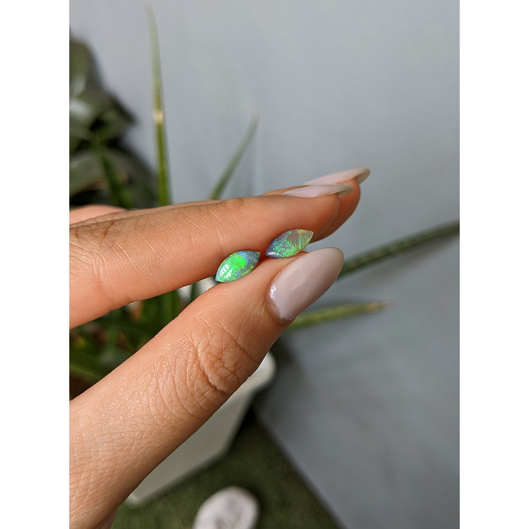 1.21 Ct.Tw. Cabochon Opal Pair from Australia