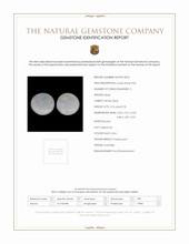 1.54 Ct.Tw.Total Carat Weight Multi Color Cabochon White Opal (Light Opal) Pair from Australia Scan Report