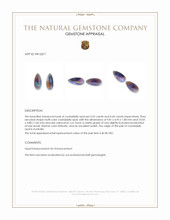 1.15 Ct.Tw.Total Carat Weight Multi Color Cabochon Crystal Opal (Jelly Opal) Pair from Australia Appraisal
