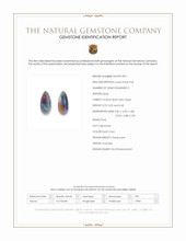 1.15 Ct.Tw.Total Carat Weight Multi Color Cabochon Crystal Opal (Jelly Opal) Pair from Australia Scan Report
