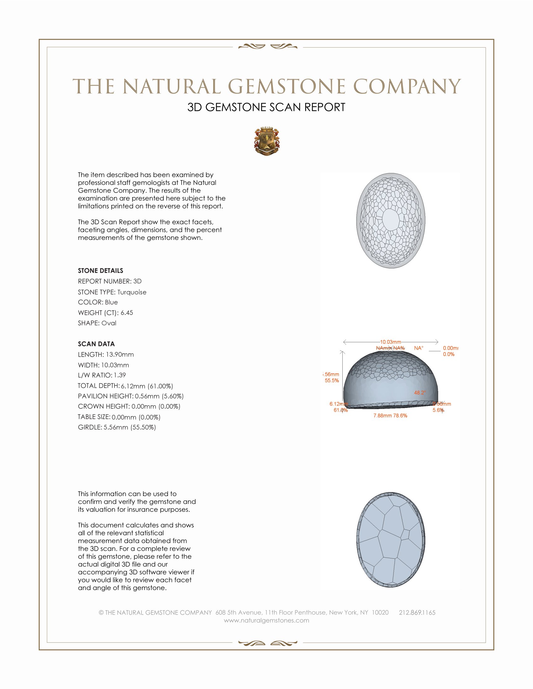 13.15 Ct.Tw. Cabochon Turquoise Pair from USA