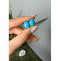 11.00&nbsp;Ct.Tw.Total Carat Weight Blue Cabochon Turquoise Pair from USA Life Style