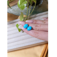 10.90&nbsp;Ct.Tw.Total Carat Weight Cabochon Turquoise Pair from USA Life Style