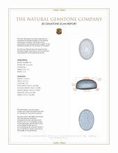 10.90 Ct.Tw.Total Carat Weight Cabochon Turquoise Pair from USA 3 D Scan Report