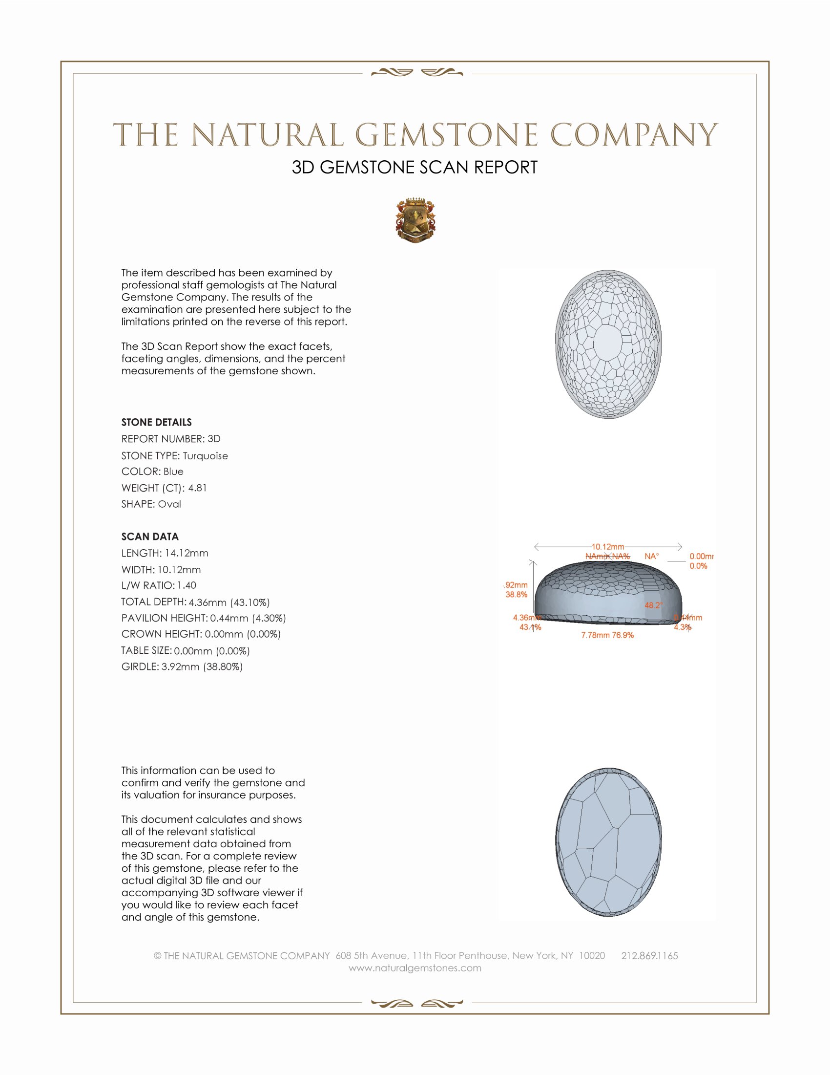 9.38 Ct.Tw. Cabochon Turquoise Pair from USA