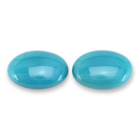 9.92 Ct.Tw.Total Carat Weight Cabochon Turquoise Pair from USA Video