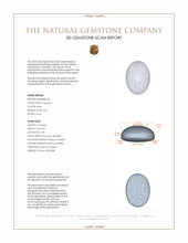 10.50 Ct.Tw.Total Carat Weight Cabochon Turquoise Pair from USA 3 D Scan Report