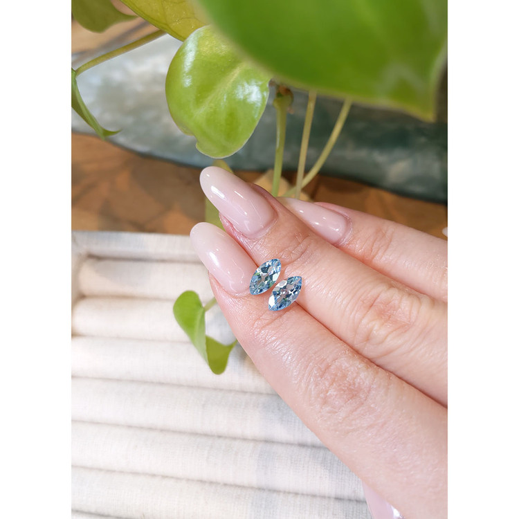 1.71 Ct.Tw. Aquamarine Pair from Brazil