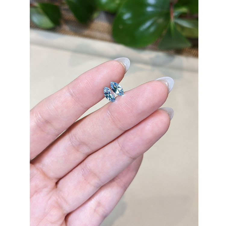 0.88 Ct.Tw. Aquamarine Pair from Brazil