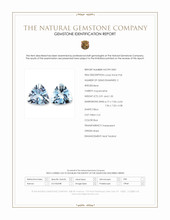 1.96 Ct.Tw.Total Carat Weight Blue Aquamarine Pair from Brazil Scan Report
