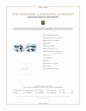 2.12 Ct.Tw.Total Carat Weight Blue Aquamarine Pair from Brazil Scan Report