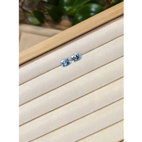 2.12&nbsp;Ct.Tw.Total Carat Weight Aquamarine Pair from Brazil Life Style