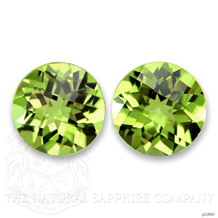 1.82 Ct.Tw. Yellowish Green Peridot Pair from Burma (Myanmar)