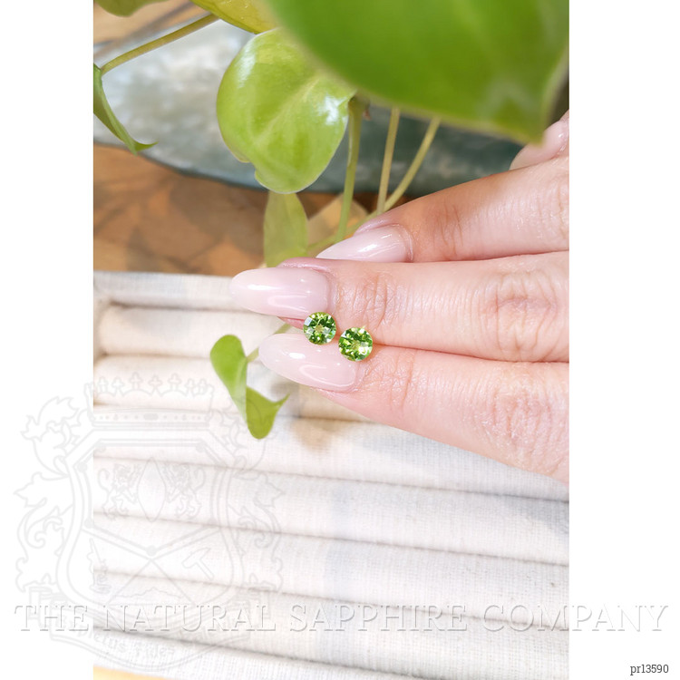 1.82 Ct.Tw. Yellowish Green Peridot Pair from Burma (Myanmar)