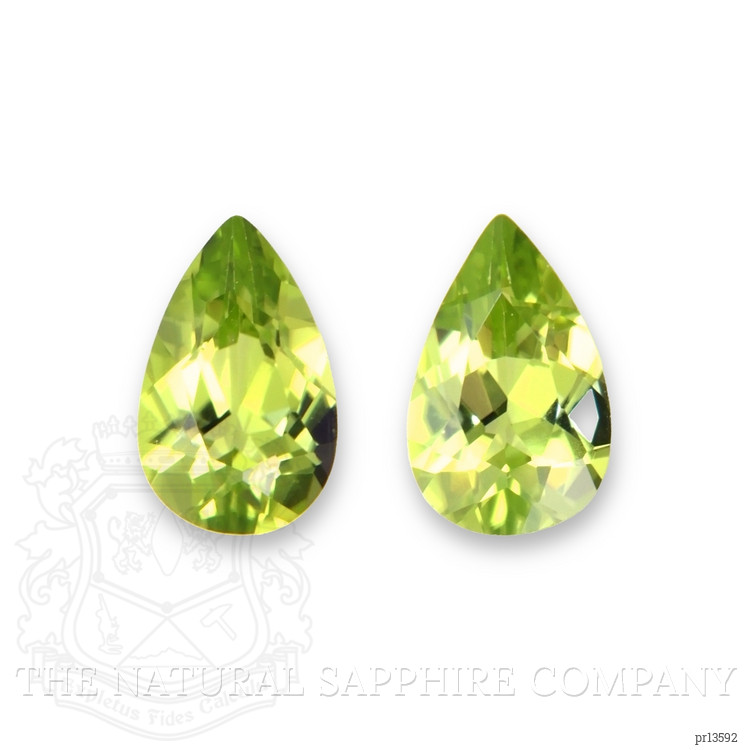 1.68 Ct.Tw. Yellowish Green Peridot Pair from Burma (Myanmar)