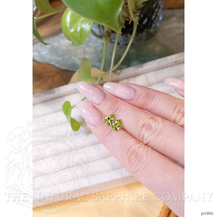 1.68 Ct.Tw. Yellowish Green Peridot Pair from Burma (Myanmar)