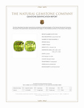 2.50 Ct.Tw.Total Carat Weight Yellowish Green Peridot Pair from Burma (Myanmar) Scan Report
