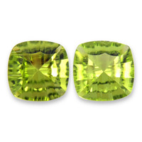 2.50&nbsp;Ct.Tw.Total Carat Weight Yellowish Green Peridot Pair from Burma (Myanmar) Video