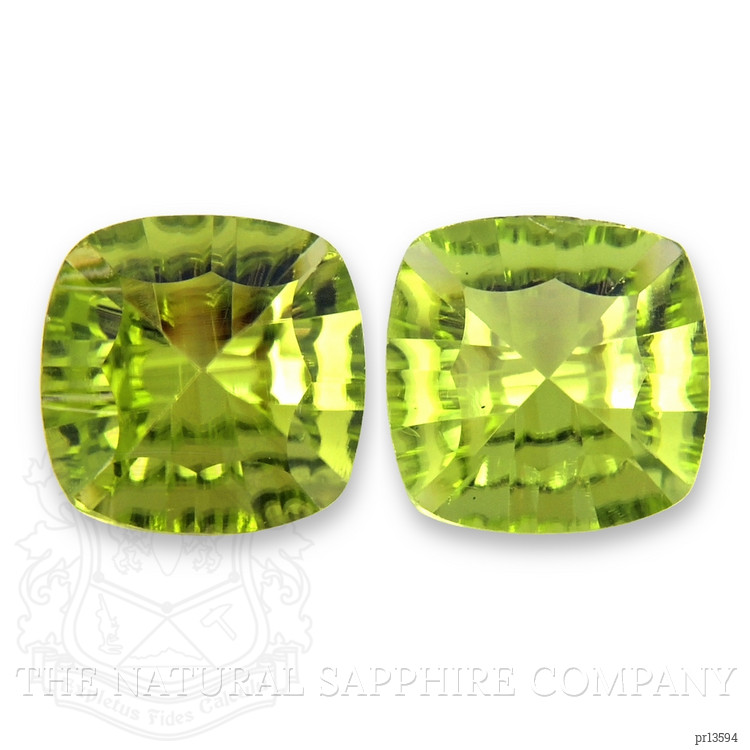 2.50 Ct.Tw. Yellowish Green Peridot Pair from Burma (Myanmar)