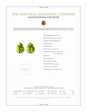 3.62 Ct.Tw.Total Carat Weight Yellowish Green Peridot Pair from Burma (Myanmar) Scan Report