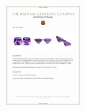 0.97 Ct.Tw.Total Carat Weight Amethyst Pair from Brazil Appraisal