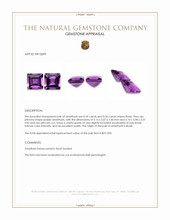 1.15 Ct.Tw.Total Carat Weight Purple Amethyst Pair from Brazil Appraisal