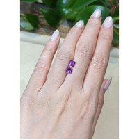 1.24 Ct.Tw.Total Carat Weight Amethyst Pair from Brazil Life Style