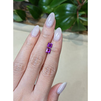 1.24 Ct.Tw.Total Carat Weight Amethyst Pair from Brazil Life Style