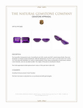 1.69&nbsp;Ct.Tw.Total Carat Weight Amethyst Pair from Brazil Appraisal