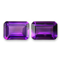 1.69 Ct.Tw.Total Carat Weight Amethyst Pair from Brazil Video