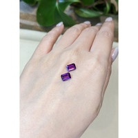 1.69 Ct.Tw.Total Carat Weight Purple Amethyst Pair from Brazil Life Style
