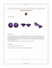 3.70 Ct.Tw.Total Carat Weight Amethyst Pair from Brazil Appraisal