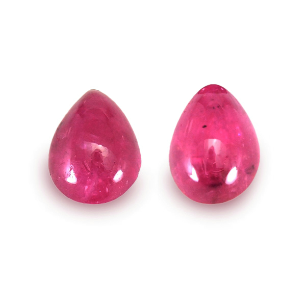 Pinkish Red Ruby Pair - Pear 2.22 Ct. - #PR13612 | The Natural