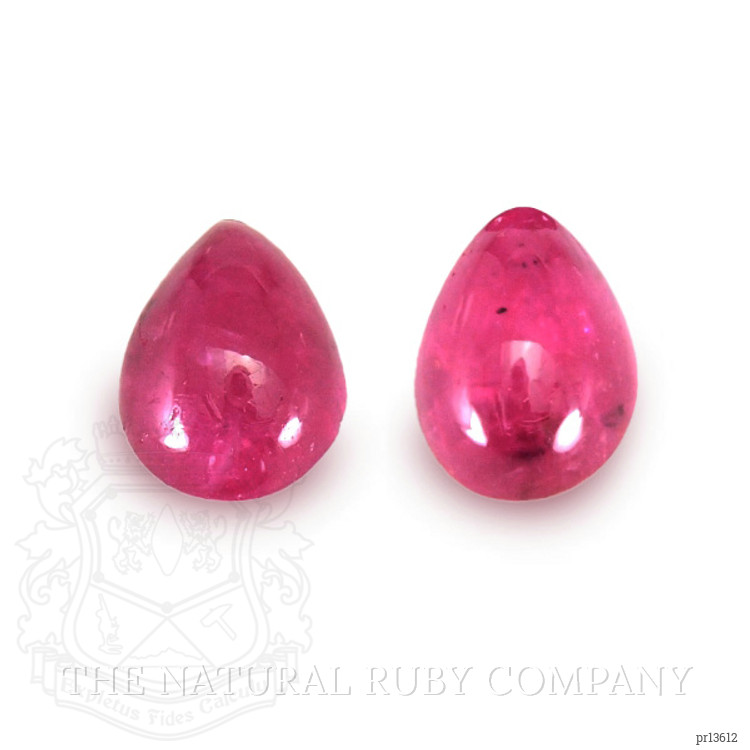 2.22 Ct.Tw. Cabochon Ruby Pair from Mozambique