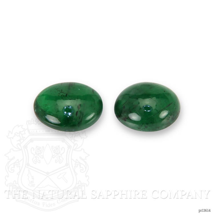 4.38 Ct.Tw. Cabochon Emerald Pair from Zambia