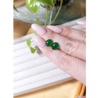 4.38 Ct.Tw.Total Carat Weight Cabochon Emerald Pair from Zambia Life Style