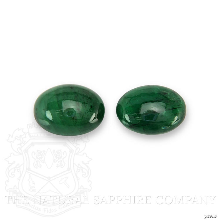 6.83 Ct.Tw. Cabochon Emerald Pair from Zambia