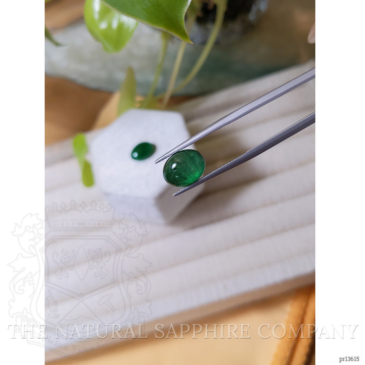 6.83 Ct.Tw. Cabochon Emerald Pair from Zambia