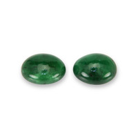5.89 Ct.Tw.Total Carat Weight Cabochon Emerald Pair from Zambia Video
