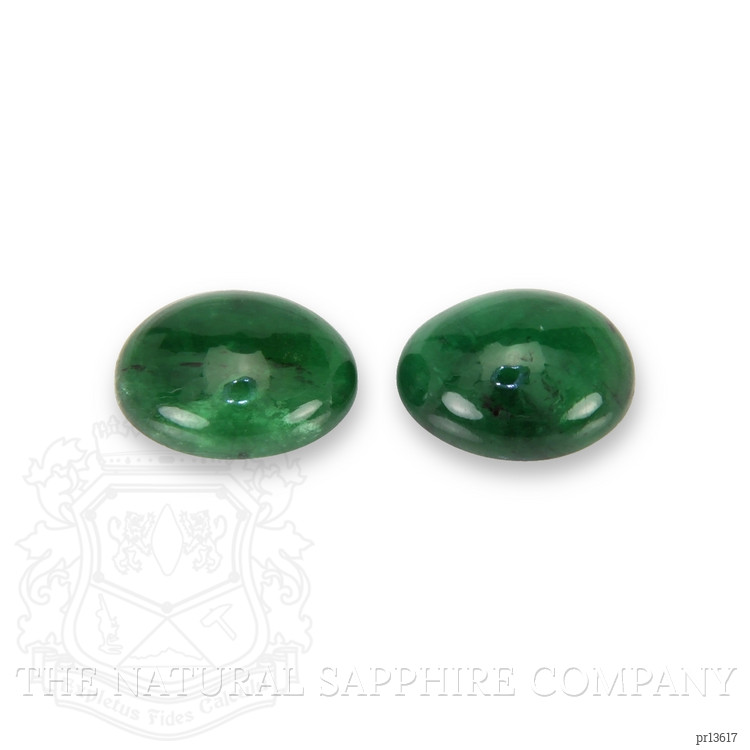 5.89 Ct.Tw. Cabochon Emerald Pair from Zambia