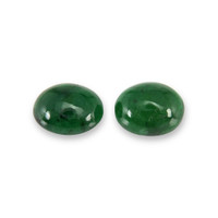 5.10 Ct.Tw.Total Carat Weight Cabochon Emerald Pair from Zambia Video