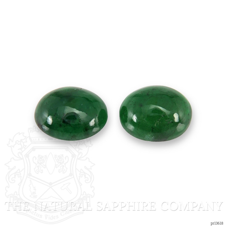 5.10 Ct.Tw. Cabochon Emerald Pair from Zambia