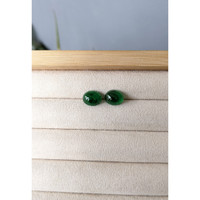 5.10&nbsp;Ct.Tw.Total Carat Weight Cabochon Emerald Pair from Zambia Life Style