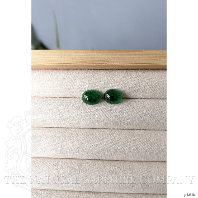 5.10 Ct.Tw. Cabochon Emerald Pair from Zambia