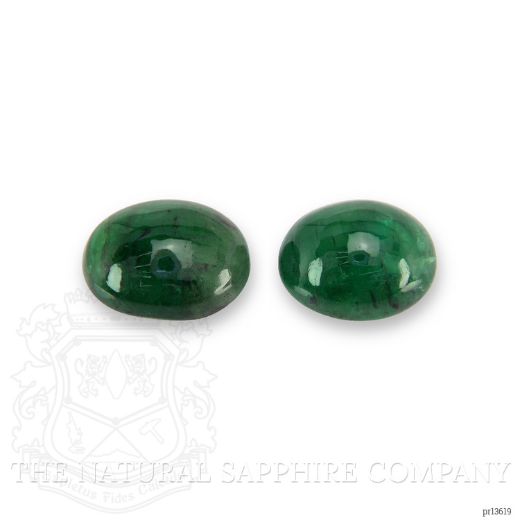 5.49 Ct.Tw. Cabochon Emerald Pair from Zambia
