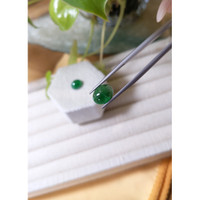 5.49 Ct.Tw.Total Carat Weight Cabochon Emerald Pair from Zambia Life Style