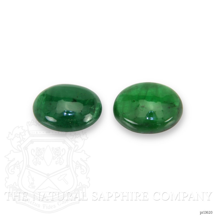 4.82 Ct.Tw. Cabochon Emerald Pair from Zambia